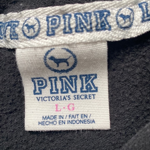 Black and White LOVE PINK Sweatshirt Sweater Cozy - Picture 3 of 6